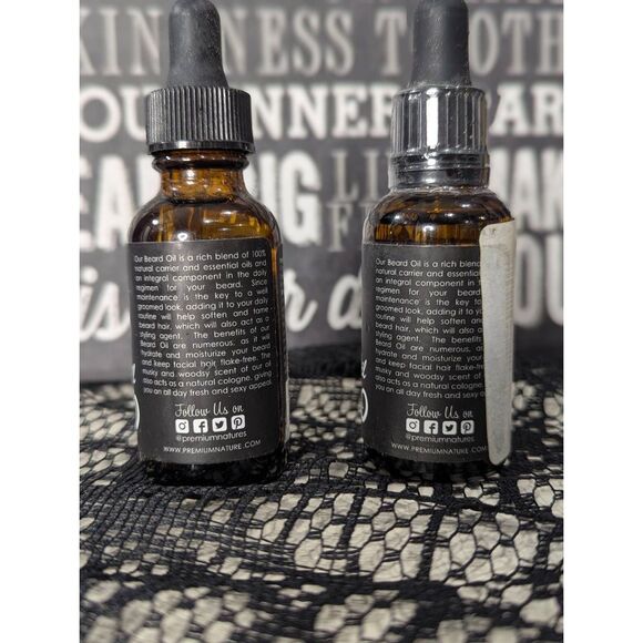 🌈5/25 - 2 vials Premium Nature Beard Oil - NEW/SEALED - Picture 2 of 3